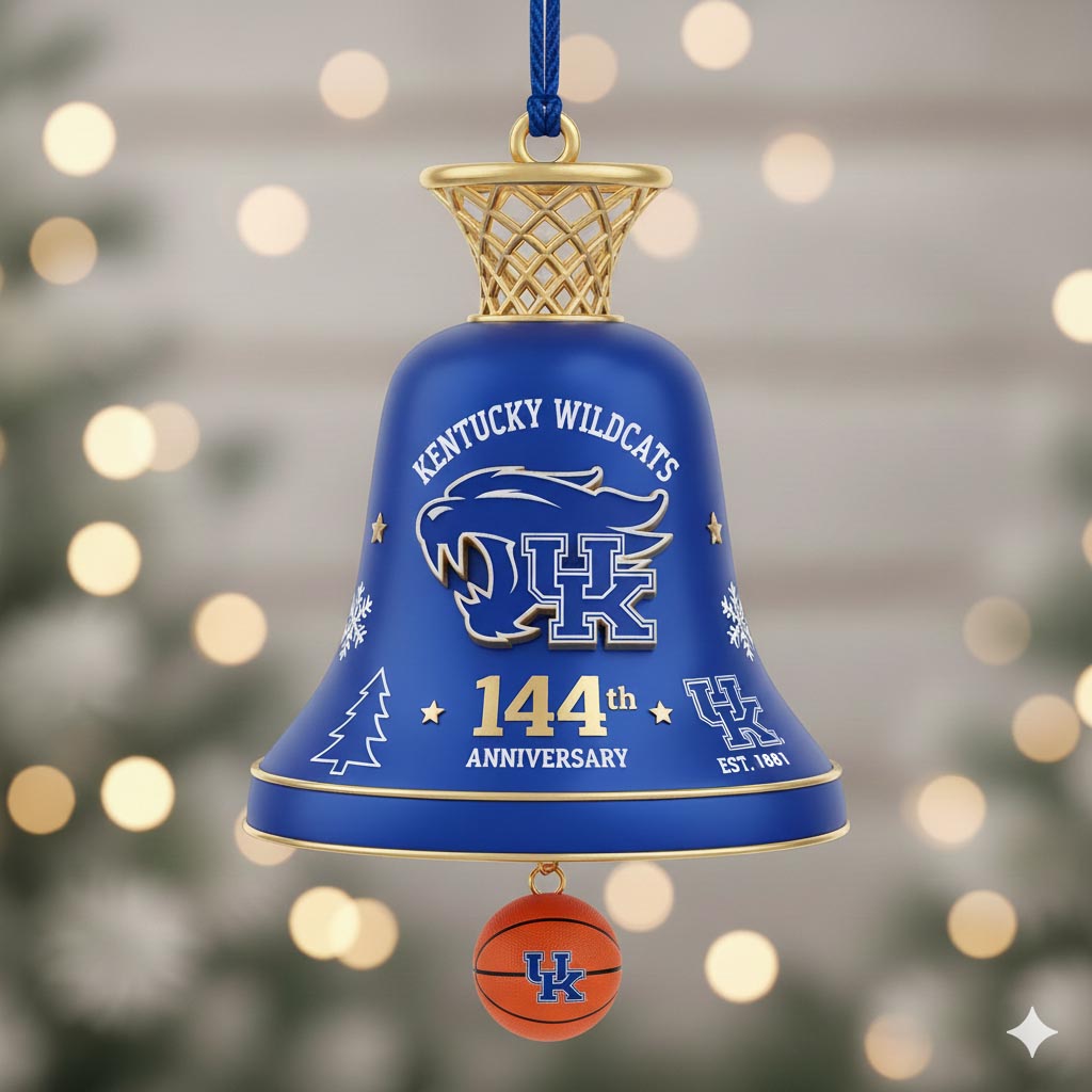 Kentucky Wildcats 144th Anniversary Christmas Bell